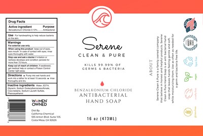 Label (Reviewed   Serene Clean And Pure Hand Soap)